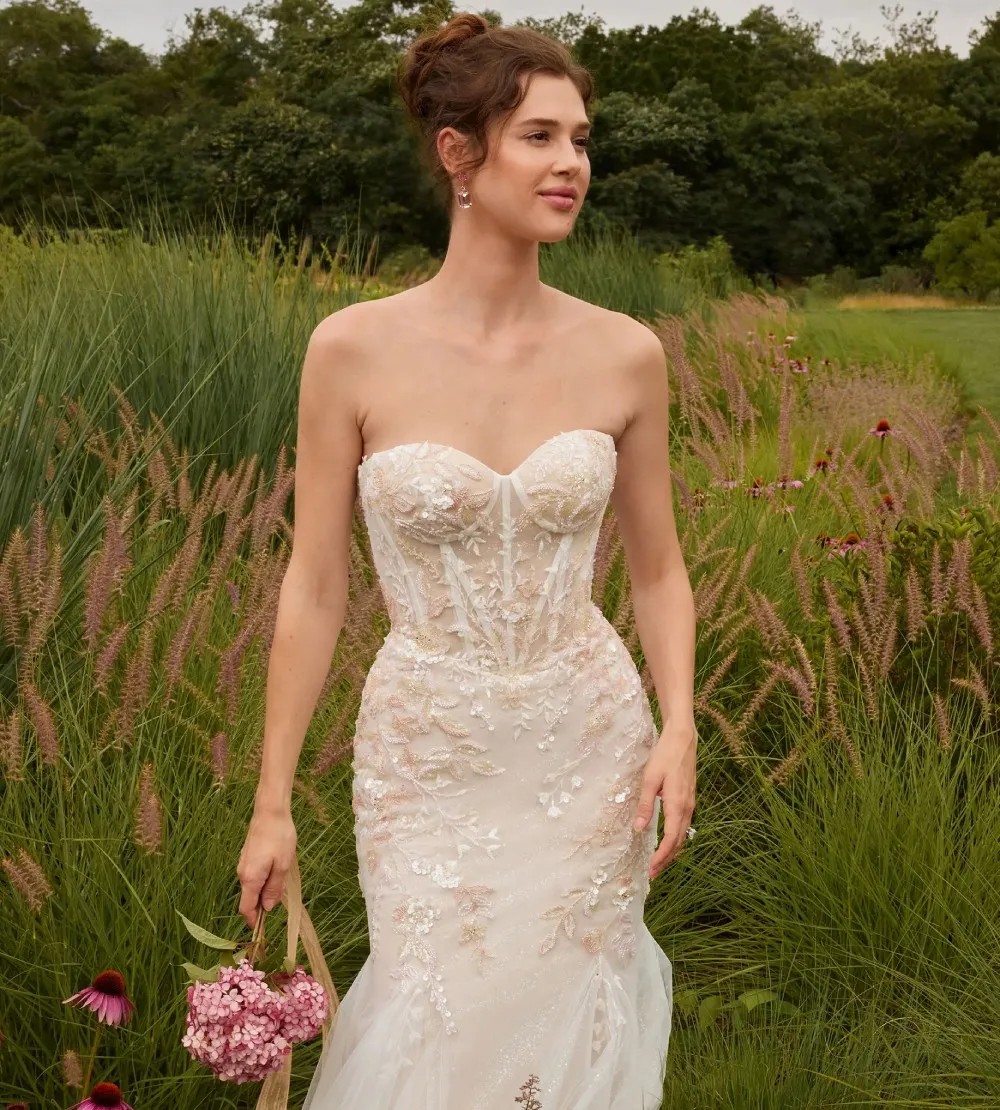 Model wearing a Morilee gown