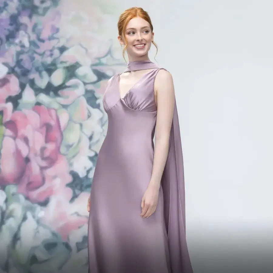 Model wearing a Bridesmaids gown