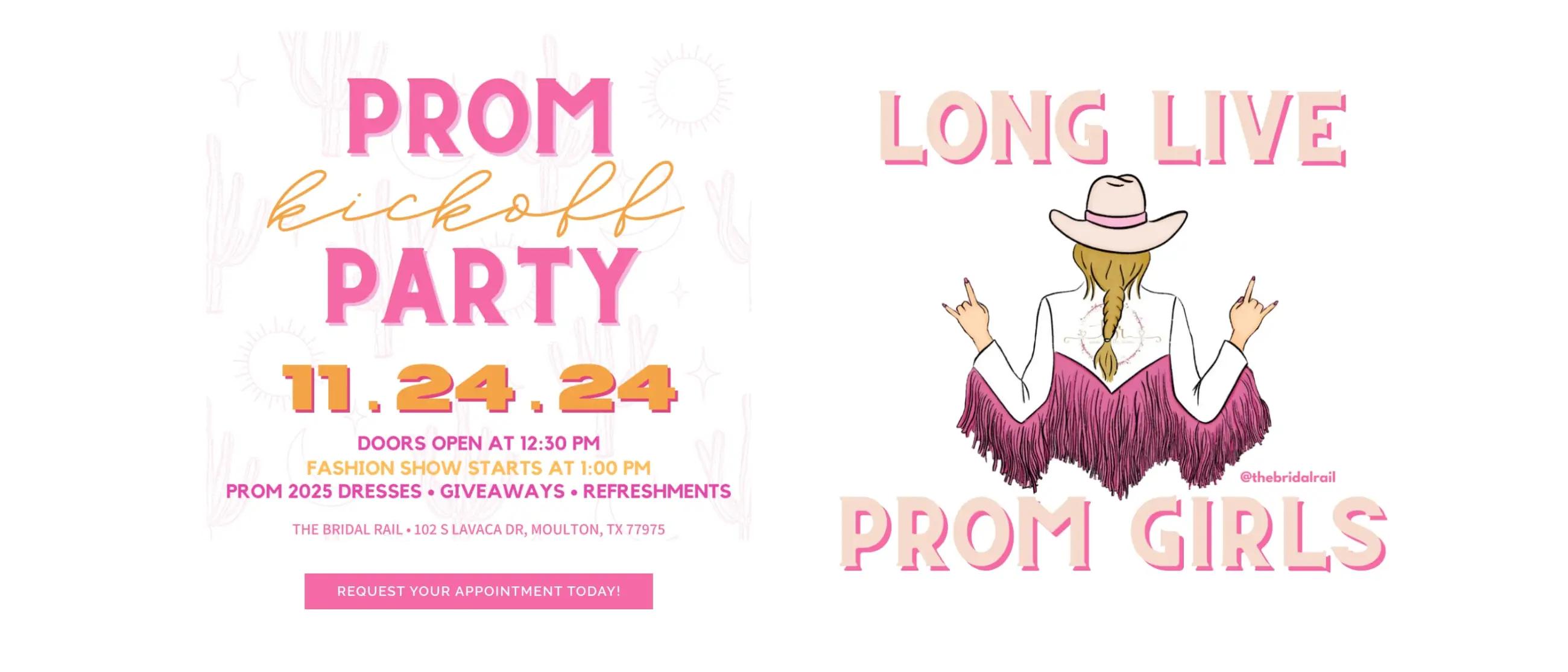 prom kickoff party banner