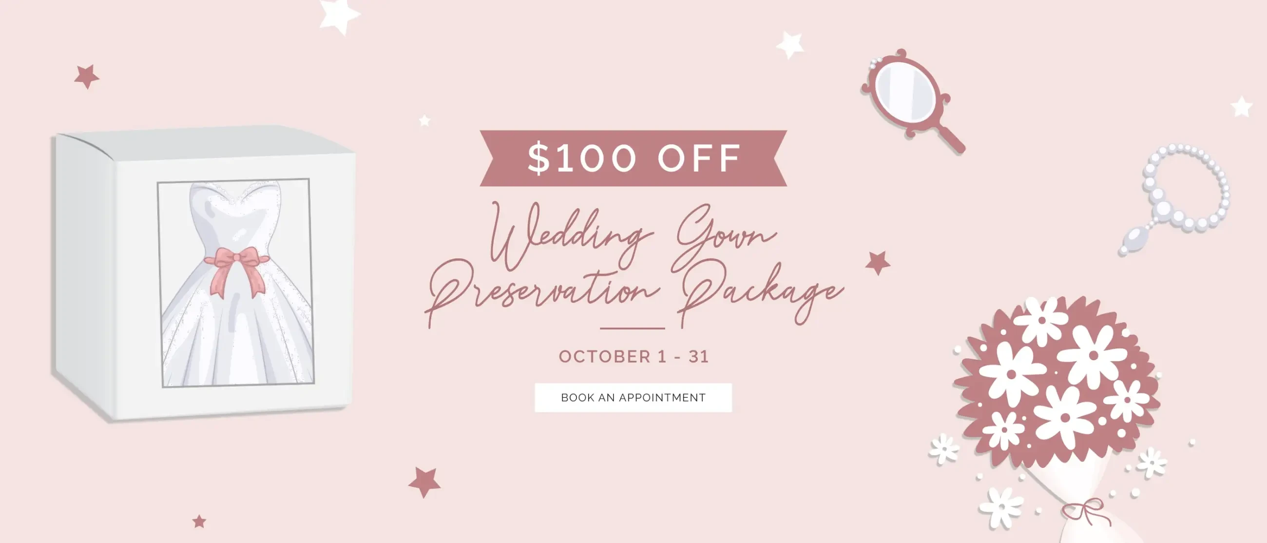 Wedding Gown Preservation Event Banner