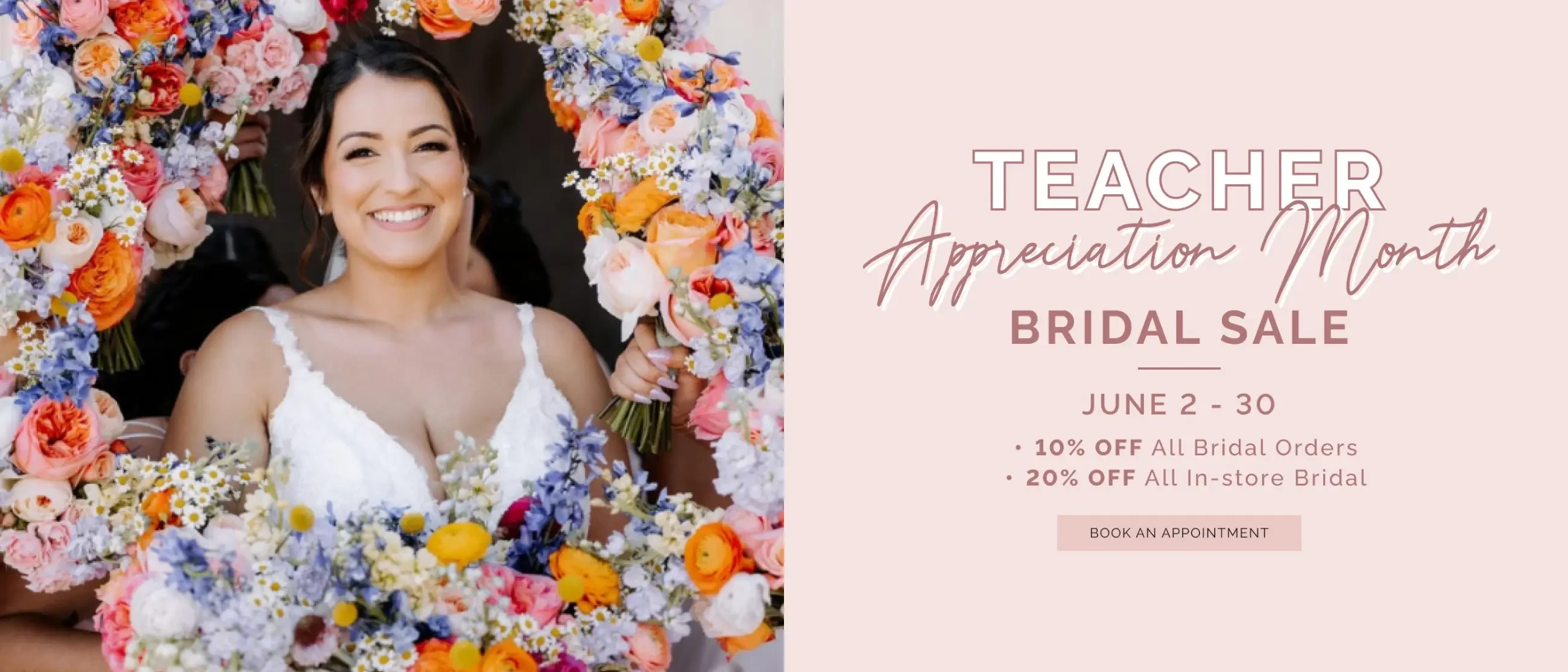 Teacher Appreciation Month Bridal Sale Banner