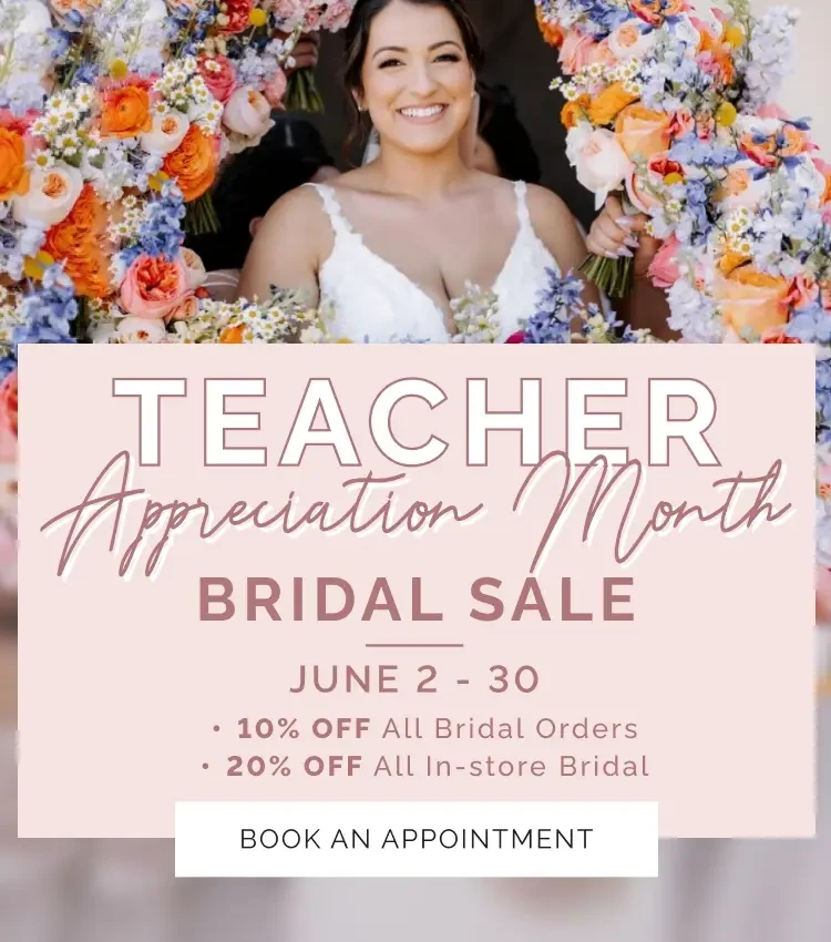 Teacher Appreciation Month Bridal Sale Mobile Banner