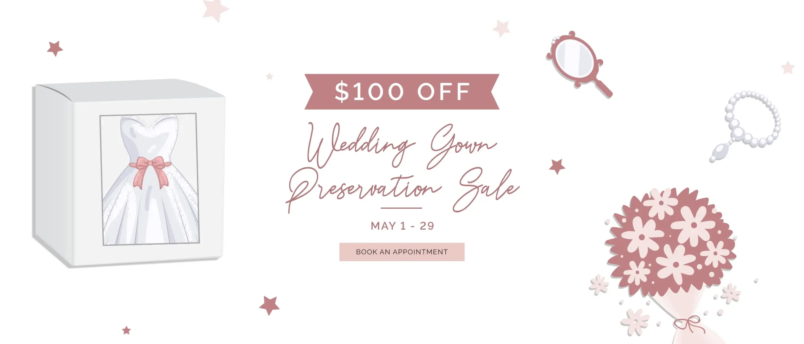 Wedding Gown Preservation Sale Banner