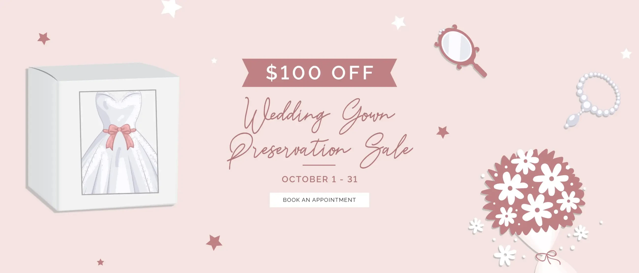 Wedding Gown Preservation Sale Banner